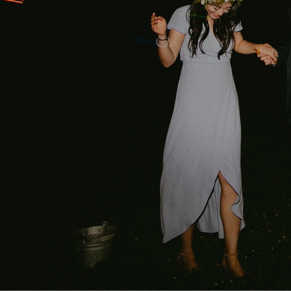 &Other Stories High Low Blue Dress
